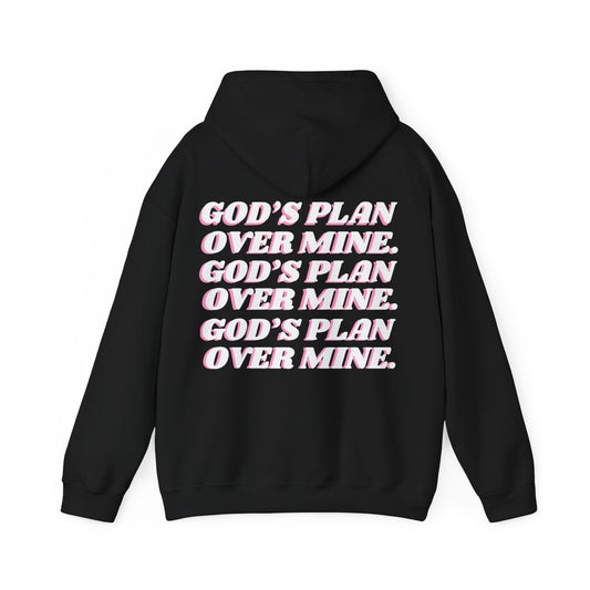 Pretty & Prayed Up Hoodie — "God’s Plan Over Mine" Inspirational Pullover